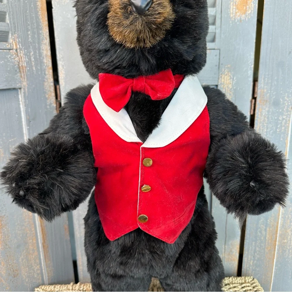 Ditz Designs Black Bear With Vest And Bow Tie 24" - Picture 5 of 16